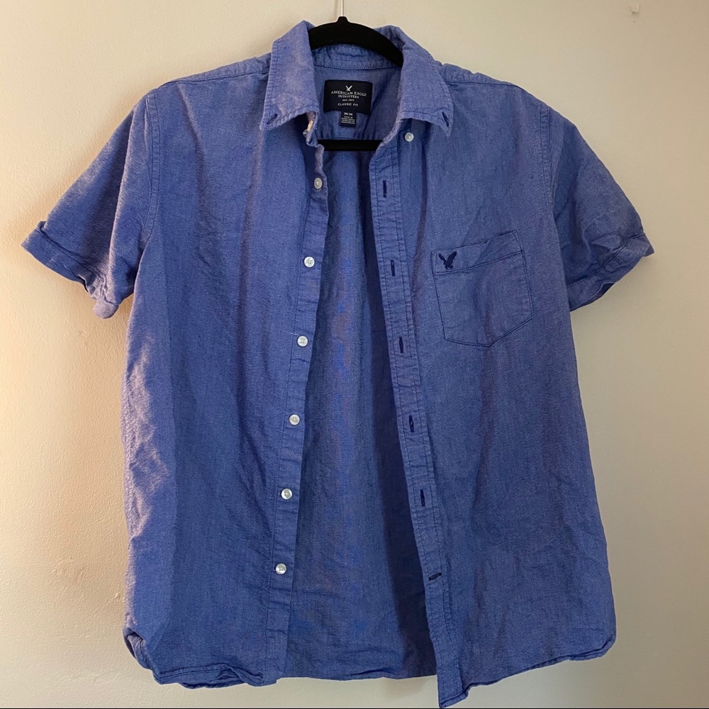 American Eagle blue short sleeve classic fit M